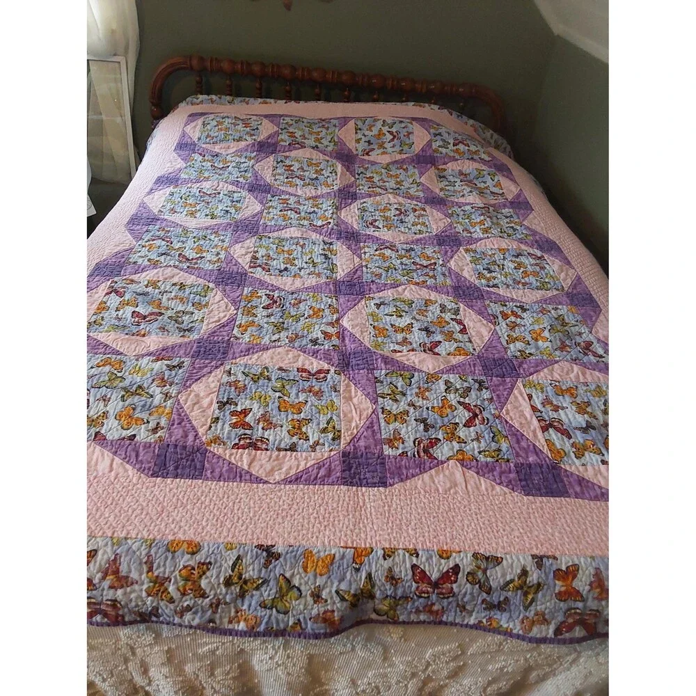 Handcrafted Butterfly Coverlet